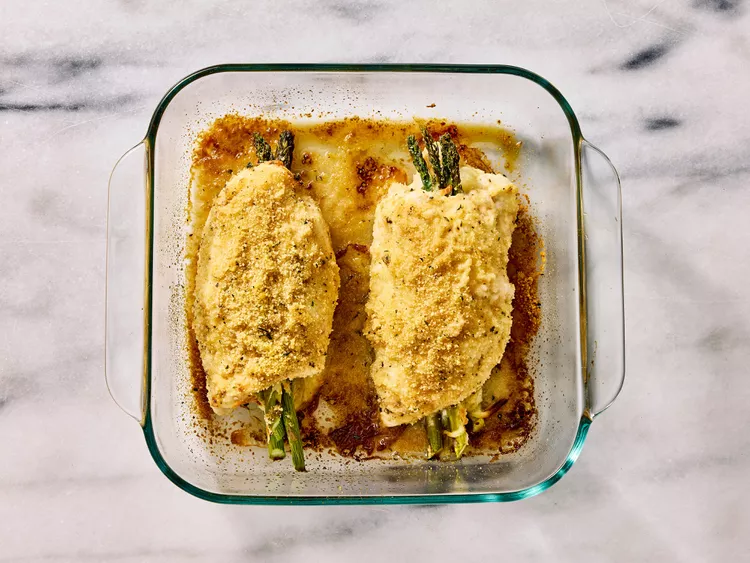 Asparagus and Mozzarella Stuffed Chicken Breasts