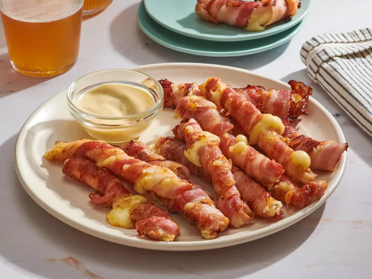 2 Ingredient Bacon Wrapped Mozzarella Sticks