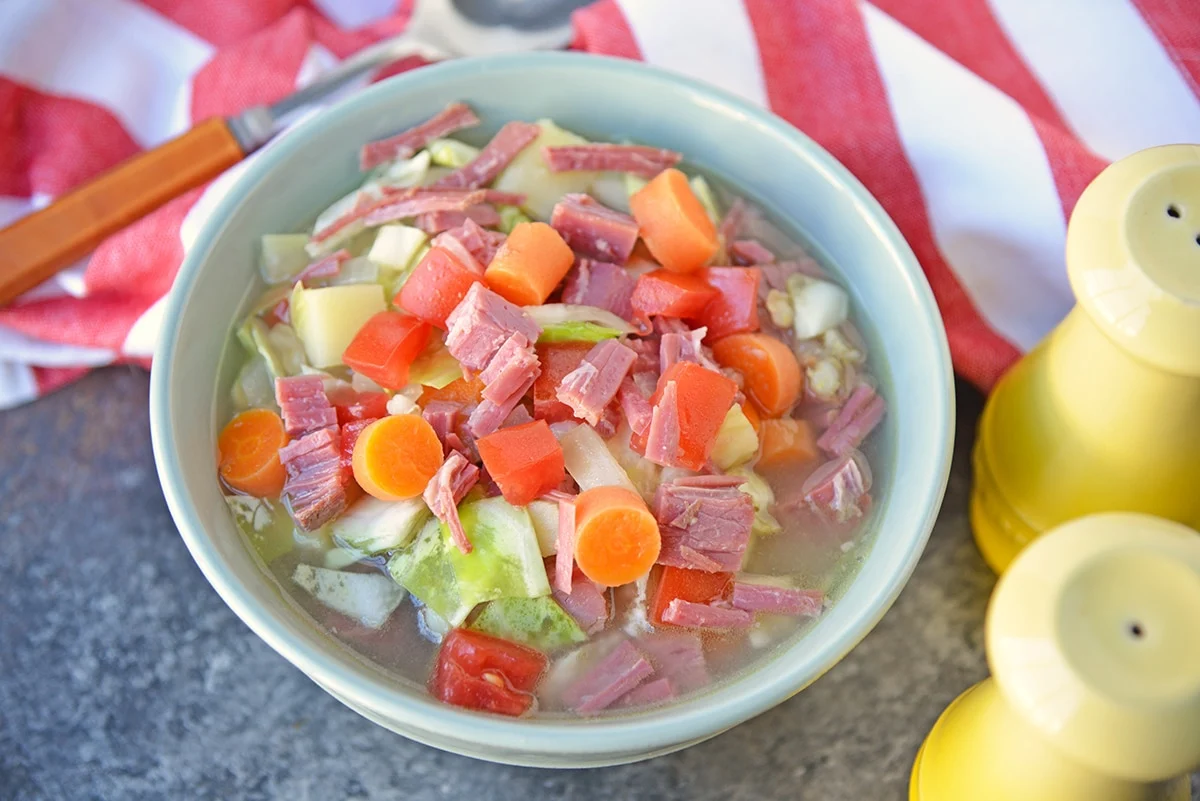 Leftover Corned Beef and Cabbage Soup