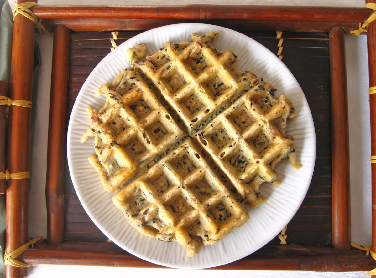 Wild Rice Pecan Waffles