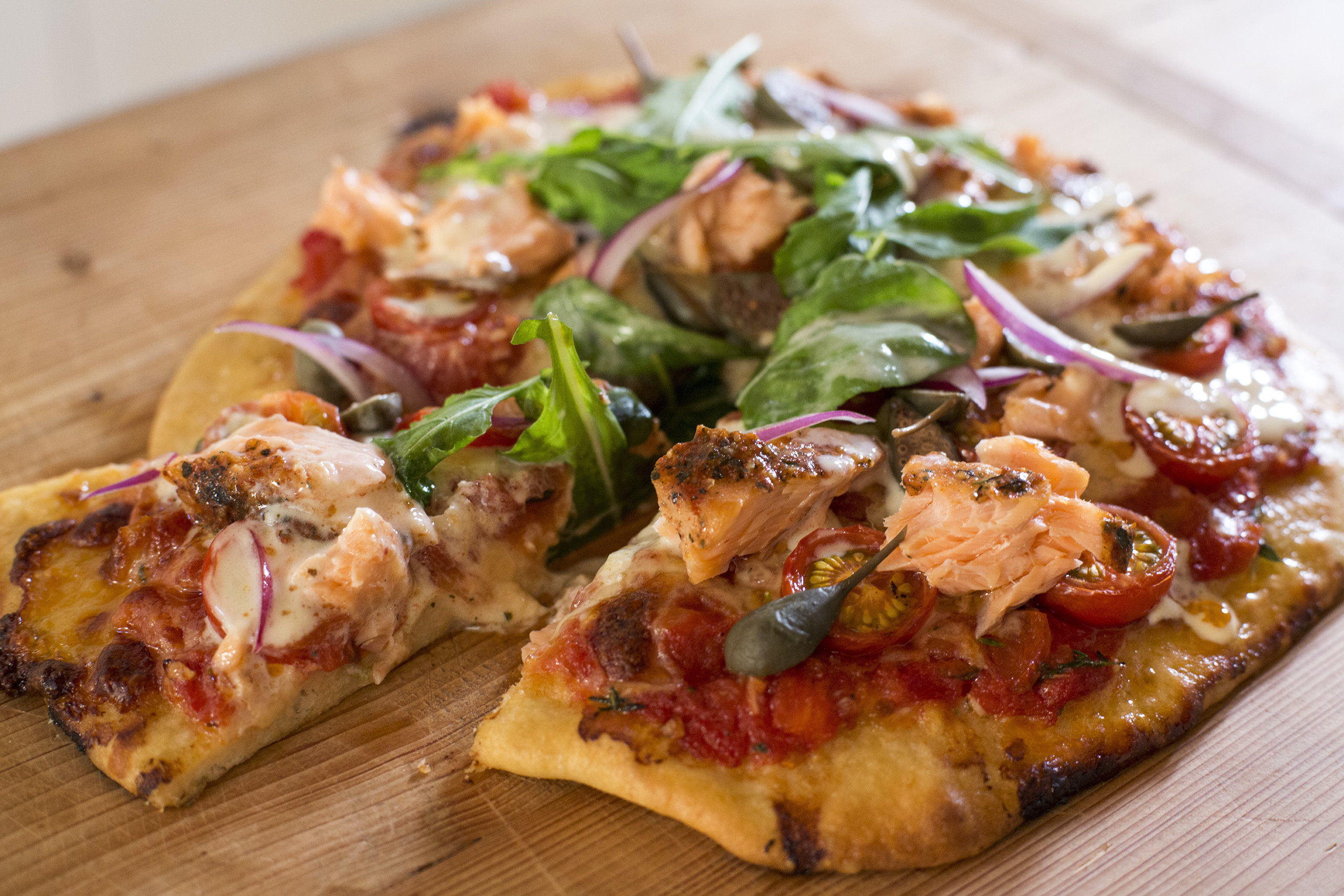 Smoked Salmon Pizzas
